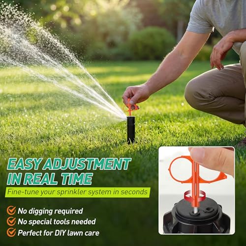 Sprinkler Adjustment Tool Compatible with Hunter/Rain Bird, Green & Orange - color: Green & Orange