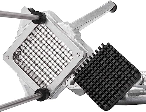 Commercial Vegetable Fruit Chopper W/6-Wedge Slicer&1/4″&3/8″&1/2" Blade Professional Food Dicer French Fry Cutter Stainless Steel Onion Slicer For Tomato Peppers Potato Mushroom - size: 19in Hand Pressure Style Chopper + 4 Blade