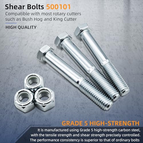 500101 Shear Bolt for Bush Hog/King Kutter 1/2" x3-1/2