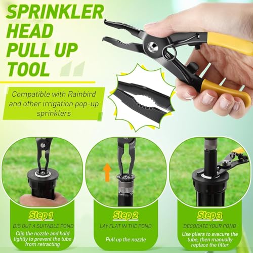 Sprinkler Adjustment Tool Compatible with Hunter/Rain Bird, Yellow & Orange - color: Yellow & Orange