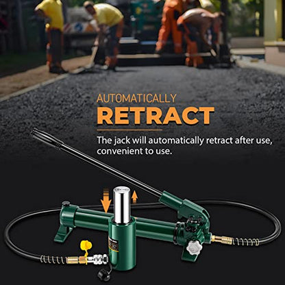 Newhai 20T Hydraulic Jack Ram, 4" Stroke Auto Retraction, Single Acting - style: 20 ton
