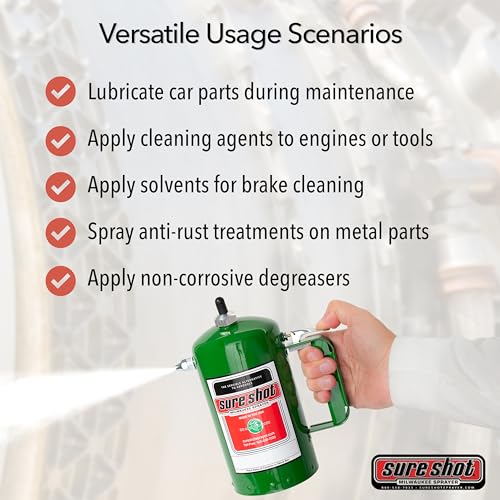Sure Shot A1000G 32 oz Refillable Pressurized Steel Sprayer Can, Green