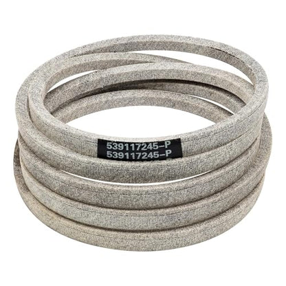 539117245 Deck Belt for Husqvarna Z246 RZ4623 RZ46i RZ4619 RZ4621 RZ 4623 RZ 5422 RZ 5424 Mowers with 46" Deck Replace M118756 539 11 72-45（5/8" x 123"） - size: 123"L x 0.625"W