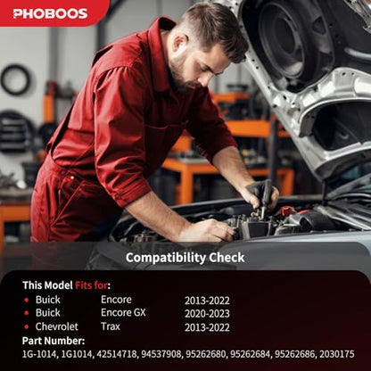 PHOBOOS Manual Steering Rack and Pinion Assembly Compatible with Buick Encore 2013-2022, Encore GX 2020-2023 & Chevrolet Trax 2013-2022, New Unit, Leak Resistance, Direct Fit, Ref. 1G1014 - size: 1G-1014