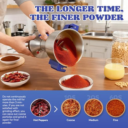 Moongiantgo 500g Electric Grain Mill Flour Grinder, 110V - size: 500g Upright Type
