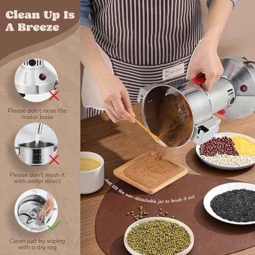 Moongiantgo Grain Mill Grinder Electric, 150g Upright, 110V - size: 150g Upright Type