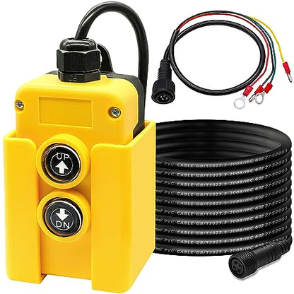 Taiss 4 Wire Dump Trailer Remote Control Switch 12V DC - Industrial Pushbutton Up Down Controller for Truck Lift Unloading Tipper F-G018-4W