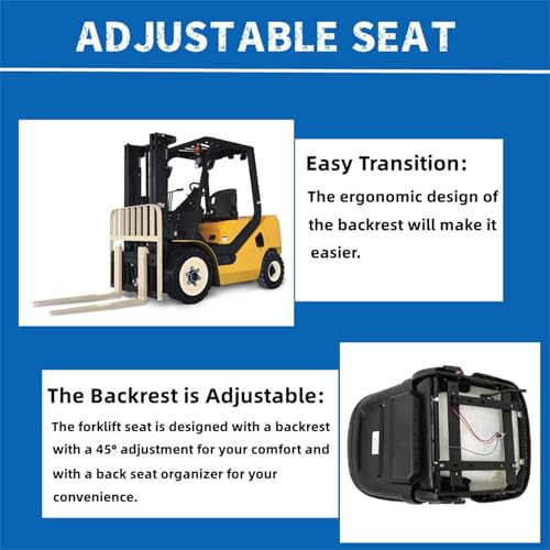 WFLNHB Universal Forklift Seat with Retractable Seat Belt Switch