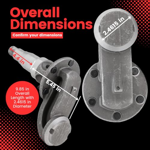 [2-Pack] SP300-4-Inch Drop Spindle #42, E-Z Lube, 5-Bolt Flange for 5,200–7,000 lb Trailer Axles - style: Spindle #42 - 5200-7000lbs - 4" Drop w/5-Bolt Flange