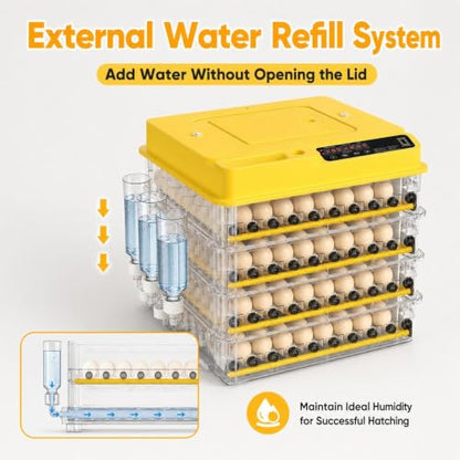 New 288 Egg incubators for Hatching Eggs with Automatic Turning - color: 288 Egg Yellow