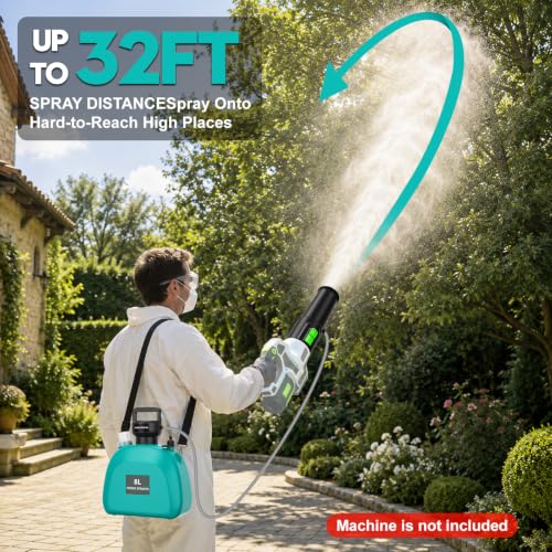 2-in-1 Mist Sprayer Compatible with EGO Leaf Blower, 2.1 Gal, No Blower - color: Green