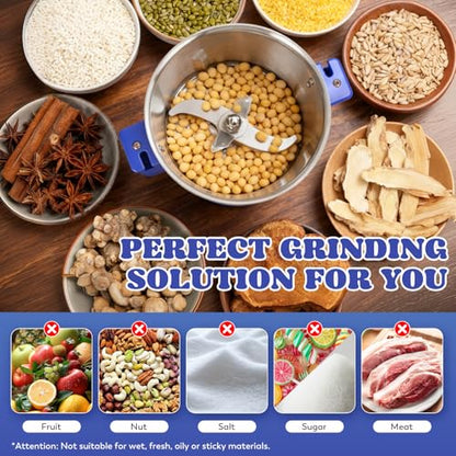 Moongiantgo 500g Electric Grain Mill Flour Grinder, 110V - size: 500g Upright Type