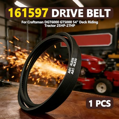 161597 Drive Belt for Craftsman DGT6000 GT5000 54" Deck Riding Tractor