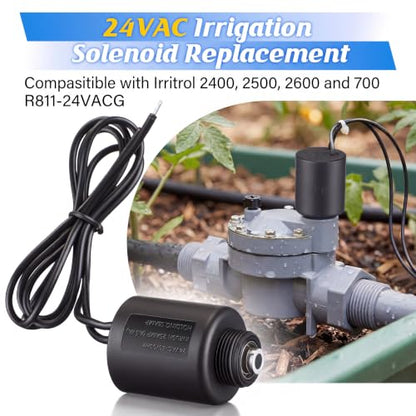 1 Pack 24VAC Irrigation Valve Solenoid Compatible with Irritrol