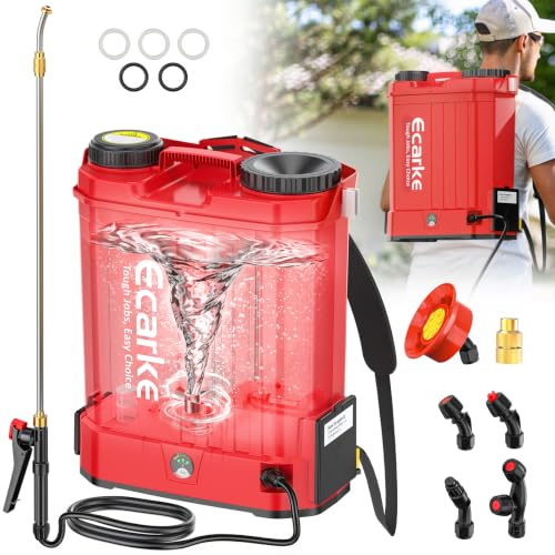 Ecarke Battery Backpack Sprayer Compatible with Milwaukee 18V (Tool Only) - color: Red