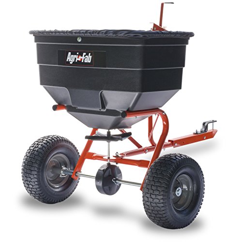 Agri-Fab 45-0329 185 lb. ATV Tow Broadcast Spreader, Black & 45-0295 48-Inch Lawn Dethatcher, Medium, Black