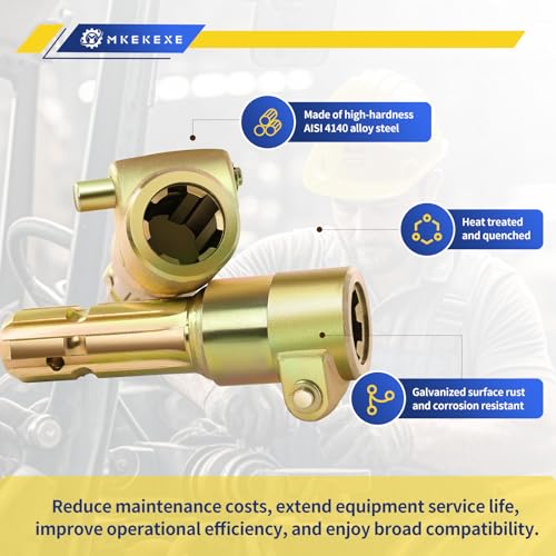 New PTO Extension Adapter with 1-Pack PTO Power Take Off Pin Quick Yoke, Female 1-3/8" & 6 Spline, Male 1-3/8" & 6 Spline,70 HP PTO Shaft Extension Parts,PTO Link Quick Connect for Tractor
