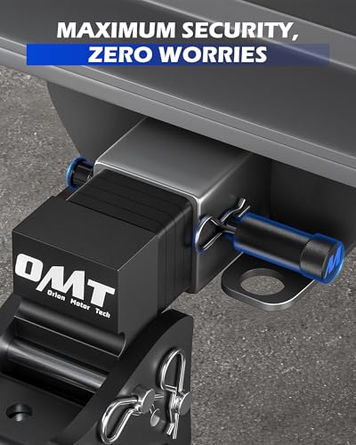 OMT Locking Hitch Pin Set with 5/8" Pin for 2 " Receiver, Keyed Alike - color: Black, size: 5/8 in x 5.5
