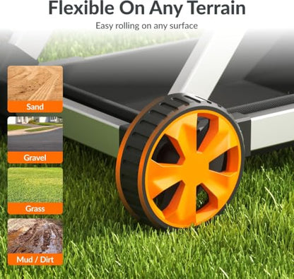 Giraffe Tools Garden Hose Reel Cart,125FT 5/8" Hose Capacity with Storage Basket