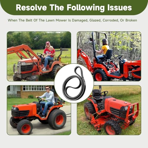 MID-Mower Deck 2 Band Belt 1.18" x 120" Compatible with Kubota 60" RCK60 RCK60B BX23 BX2230 BX2670 BX1800 BX2200 Replace#: K5763-34710 K5371-34710 K5763-34712 B2630 BX22 BX2200 BX24 BX25