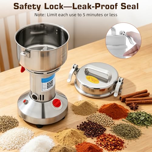 2000W Electric Grain Mill Grinder, 750g Flour Mill Grinder for Home - size: 750g