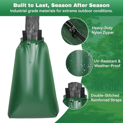 20 Gallon Tree Watering Bag 1Pc, Slow Release Drip Irrigation for New Trees, Durable PVC Deep Root Watering Device for Water Saving, Garden & Orchard