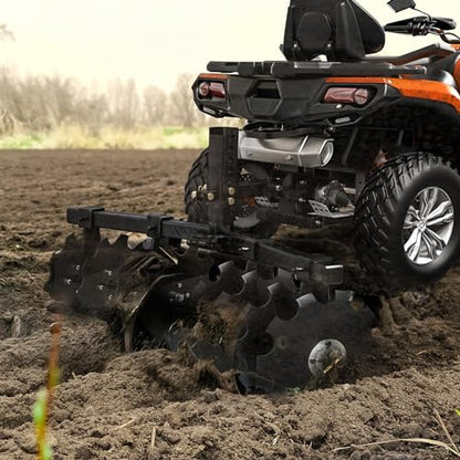 YITAMOTOR 32" Width Disc Plow Harrow with 2" Receiver Mount for ATV/UTV