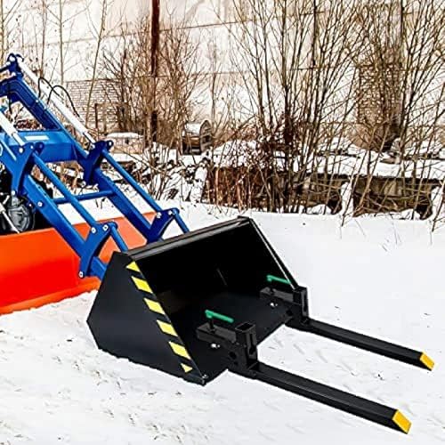 Clamp On Pallet Forks Adjustable Stabilizer Bar - Pallet Forks Clamp On For Tractor Bucket,43''without Stabilizer Bar - size: 43''without Stabilizer Bar