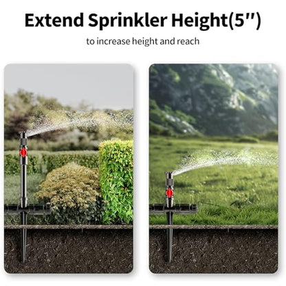 Flexible Sprinkler System, Above Ground DIY Irrigation Kit - color: 3Pack+30Ft
