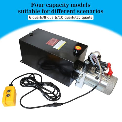15 Quart Double Acting Hydraulic Pump,Electric Hydraulic Pump - size: 15Quart Double