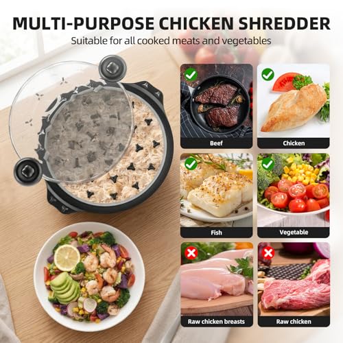 TQRR 10'' Pro Chicken Shredder Tool Twist Large, Meat Grinder for Kitchen - color: Orange