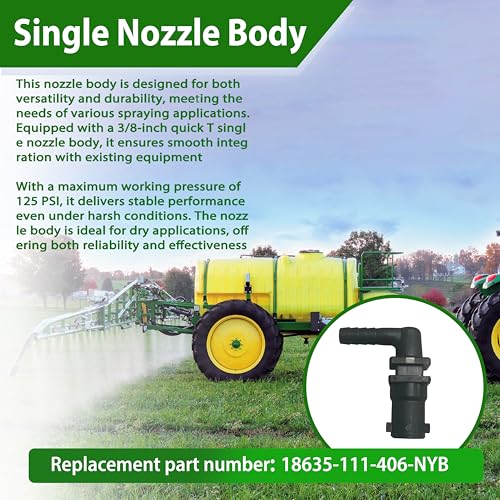 Replacement Spraying Systems 18635-111-406-NYB Fits QJ100 Series Quick TeeJet Single Nozzle Body