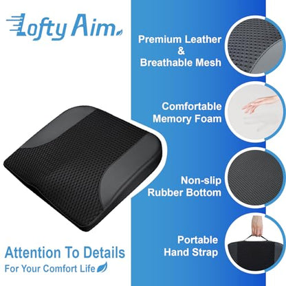 Lofty Aim Car Seat Cushion, Car Seat Pillow, Automotive Cushion - color: Black