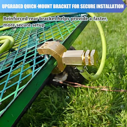 Upgraded Boomless Sprayer Nozzle with Quick-Mount Bracket, 90° & 180° Half/Full Broadcast Spray Nozzle, Replaces 6541-01-CSK, 50 Ft Coverage, Solid Brass for ATV UTV Trailer Sprayers