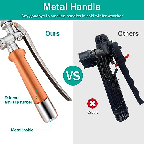 All Metal Sprayer Wand With 3 Types of Nozzles - Fan, Stainless Steel, 1/4" & 3/8" Brass Barb, 2 Hose Clamps (29 Inches, 3 Nozzles) - style: 3 Nozzles 29 Inches Sprayer Wand