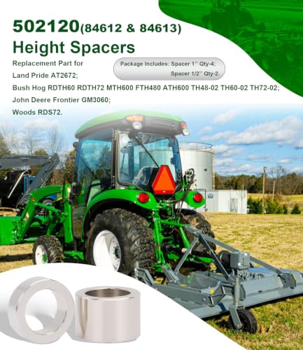 502120 Finish Mower Spacer Kit – Replace 84612 84613 – Fits Land Pride AT2672, Bush Hog RDTH60 RDTH72, King Kutter & John Deere