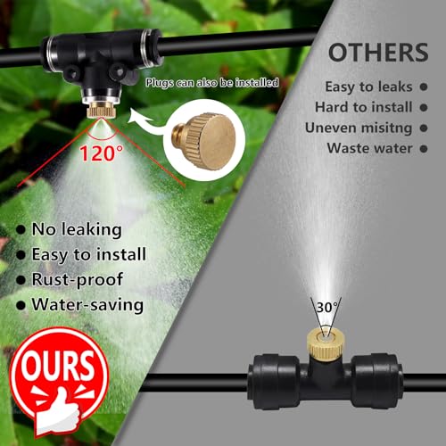 12 Pack Brass Misting Nozzles Outdoor Cooling System - size: 12pc-Brass Misting Nozzles kit