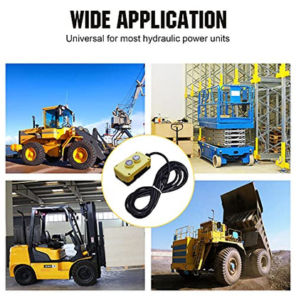 3 Wire Dump Trailer Remote Control Switch for 12V DC Single Acting Hydraulic Pump Power Supply Unit Dump Trailer Fit for Lift Unloading