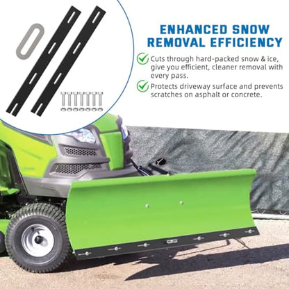 42" Poly Snow Plow Cutting Edge 1/2" Thicker with Mounting Hardware - size: 42 Inch