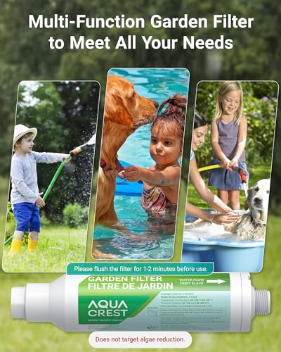 AQUA CREST Garden Hose Water Filter for Plants, NSF/ANSI Certified