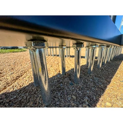Yard Tuff Cross Drag Leveling Equipment w/ 60 Steel Spikes, Heavy-Duty Steel Frame, Black – ATV/UTV Tow or Hand-Pulled Leveler with Weight Post for Field, Driveway, Baseball Infield and Lawn