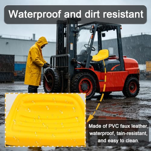 Universal Forklift Seat with Micro Switch, Tractor Seat - color: Yellow