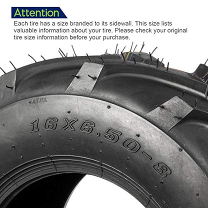 MaxAuto Ag Tractor Tires 16x6.50-8 & 23x10.50-12 Lawn Mower Agriculture Farm Tire, Super Lug 6-Ply Tubeless Tire,16x6.5-8 Front & 23x10.5-12 Rear Garden Golf Riding Turf Tires, 4 Pack in 2 Packages - size: 16X6.50-8&23X10.50-12