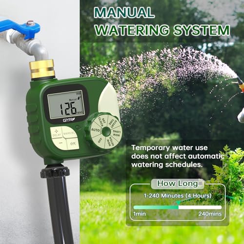 Hose Timer Water Timer for Garden Hose, Irrigation Timers with Brass Swivel - color: Brass-1 Outlet