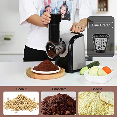 Electric Cheese Grater Slicer Shredder Salad Maker for Kitchen 150W 5-in-1