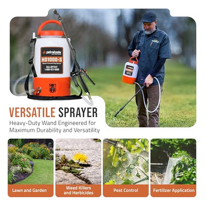 PetraTools HD1000-S 1 Gallon Electric Sprayer - 2-Hour Runtime, 2 Nozzles - size: 1 Gallon Standard