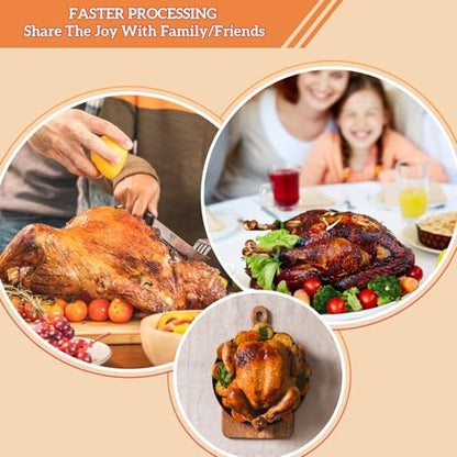 Large Chicken Cone for Turkeys, Broilers, Layers 8-14 lbs Birds, Galvanized Steel Poultry Restraint Cone with Rolled Edges, Easy to Clean and Install - 2 Pack