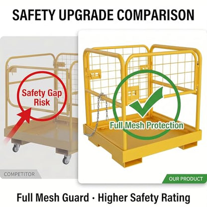 YINTATECH 36"x36" Forklift Safety Cage 1150 lbs Work Platform Basket