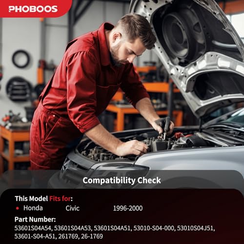PHOBOOS Hydraulic Power Steering Rack and Pinion Assembly Compatible with Honda Civic 1996-2000 & Acura El 1997-2000 L4 1.6L, New Unit, Leak Resistance, Direct Fit, Ref. 26-1769 - size: 26-1769