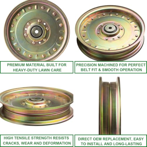 Idler Pulley 116-9639 109-8590 109 8590 1169639 1098590 Fits Exmark Lazer Z LZX801CKA606C1 LZX38KC606CA LZX921GKA726C1 Lawn Mower - color: 116-9639 109-8590